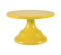 Qezodsx PréSentoir à Gâteaux en MéTal et Fer, Socle Rond, Support à Desserts, PréSentoir à Cupcakes, Ustensiles de Cuisson pour FêTe de Mariage d'anniversaire (Jaune S)