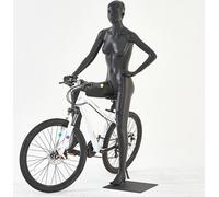 QF-8 Femme Vélo Posture Eurotondisplay Mannequins sportifs Homme Femme noir mat Position vélo Basketball Football ou en cours Posture active Beau et de qualité supérieure