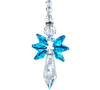 QF Attrape-Soleil Ange Gardien de Cristal coloré de Voiture Charm pour rétroviseur, Cristal, Bleu, 1.4 * 8.5