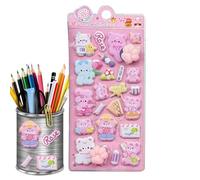 Qfdiwr Autocollants 3D Dessins Animés - Phosphorescents Forme Patte de Chat - Stickers 3D à presser motifs animaux - Pour Filles Garçons Adolescents Étudiants Scrapbooking Journal Intérieur PC