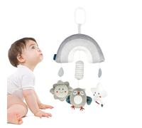 Qfdiwr Berceau musical mobile, berceau mobile avec de la musique,Thème animal musical bébé mobile pour berceau - Attachement de lit pour bébé, Soother bébé en peluche, carillon de vent d'animaux,