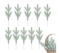 Qfdiwr Branches De Pin 10 Pièces | Fausses Branches De Sapin | Décorations Végétales Maison pour Mariage Artisanat Arrangements Vases Couronnes Centre Table Salon Chambre