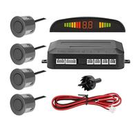 Qfdiwr Capteur de stationnement de Voiture - Système de Radar de recul visuel pour véhicule Automobile avec 4 capteurs de stationnement, Aide au de Garage avec Affichage de la Distance