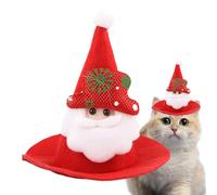 Qfdiwr Chapeau De Noël pour Chat,Amusant Festif Chaud Couvre-Chef | Vêtement d'hiver Festif pour Animaux,pour Dragon Barbu Moyen Grand Petit Fête Célébration Hiver Séance Photo