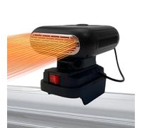 Qfdiwr Chauffage D'appoint Silencieux À Piles Défogeur Auto Alimenté Par Batterie Rotatif À 90° Dégivreur De Pare-brise De Voiture Pour Chambre À Coucher, Atelier, Usine, Bureau, Camion, Camping-car