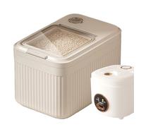 Qfdiwr Conteneur Pour Nourriture Animale 6/14/22L Conteneur Hermétique À Couvercle À Poussoir Avec Boîte, Couvercle À Poussoir Amélioré, Verre Doseur Inclus Rangement De La Nourriture