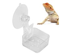 Qfdiwr Distributeur de Nourriture pour Caméléons, Distributeur de Nourriture pour Reptiles à Ventouse, Bac d'alimentation et Abreuvement Facile à Nettoyer pour Intérieur, Jardin, Balcon et Animaux