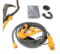 Qfdiwr Douchette Mobile À Tuyau 2200 MHA Pommeau De Douche De Camping Plug And Play,ABS + Rubber, Installée Facilement,pour Camping Plage Randonnée Voyage Piscine