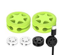 Qfdiwr Fixations pour Câbles - Double Fente en Silicone Adhésif | Attaches pour Câbles de Bureau,pour Organisation et Gestion des Fils Bureau Chambre Salle d'Étude Dortoir Appartement Téléphone