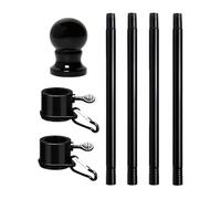 Qfdiwr Mât de Drapeau Télescopique,Mât Drapeau Lourd Télescopique pour Porche | Fournitures Jardin Extérieur Intérieur Voiture Bateau Maison Affichage Sol