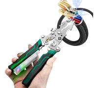 Qfdiwr Pince À Dénuder Multifonction Avec Testeur De Tension Outil Manuel 8 En 1 Pour Dénudage, Coupe, Câblage Pour Réparation Électrique Domestique, Automobile, Scolaire 21,65x6,2x1,5 Cm