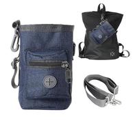 Qfdiwr Poux d'entraînement pour Chiens, Sac de Formation de Chiots - Récipient de collation de Chien de Grande capacité avec Distributeur de Sacs de Merde intégrée pour la Marche,Récompense de