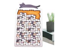 Qfdiwr Puzzle en Bois - Décoration D'Intérieur en Forme De Chat avec Cadre,Jouets De Puzzles Irréguliers en Forme De Chaton | pour Hommes Femmes Salle De Classe Voyage Bureau Fête d'anniversaire