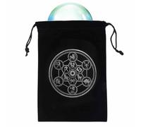 Qfdiwr Sac de rangement de tarot | Pochette à bijoux résistante Mysterious Black Magic Themed | Sac pour cartes de tarot avec cordon de serrage pour cartes à jouer Rider Waite Tarot Deck Oacle,