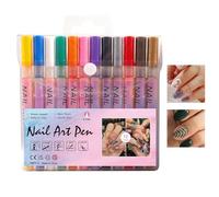 Qfdiwr Stylos à Ongles - Outils De Manucure Avec Séchage Rapide En 12 Couleurs - Stylo Pointillé Ligne Ongles - Pour La Maison Les Fêtes La Pratique Le Quotidien Noël Anniversaire Et Les