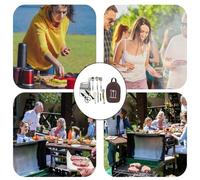 Qfdiwr Ustensiles De Cuisine De Camping, Set Pelle Cuisine Extérieur, Ustensiles De Cuisson Portables pour Barbecue Randonnée Trekking Camping Hommes Femmes