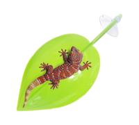 Qfdiwr Zone De Sechage pour Reptiles,Terrasse D - Accessoires De Bac À Ventouses pour Grenouilles Naines Gecko Léopard Crapauds Décoration en Forme De Feuille