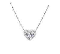 QFDKWMCSQ Collier d’amour éternel pour femmes Luxe incrusté Brilliant Cubic ia 2022 Mariage de fiançailles bijoux tendance en gros