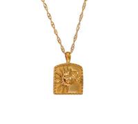 QFDKWMCSQ Collier pendentif Yhpup Soleil Collier Chaîne Métal Céleste Abstrait Collier pour femmes Cadeau