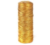 QFEHTHSK 1 Pièce De Fil Doré De 100 M, Fil d'emballage Cadeau, Accessoires De Bricolage Créatifs, Corde Dorée Multifonctionnelle, Décoration De Corde, Accessoires De Tressage