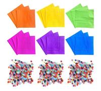 QFEHTHSK 120 Serviettes en Papier Et Confettis 30G, Fournitures De Fête, Serviettes Colorées, Serviettes Carrées, Décorations De Table, Pépites