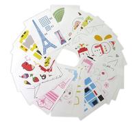 QFEHTHSK 20 Pièces Modèles De Dessin 3D, Accessoires Créatifs 3D, Outils De Peinture DIY pour Enfants, Jouets Éducatifs pour Enfants, Accessoires De Peinture Créatifs