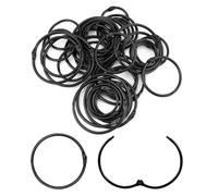 QFEHTHSK Anneaux Fendus en Métal 40 Pièces, Anneaux De Rideau, Anneaux De Rideau De Douche, Anneaux Métalliques Multifonctionnels, Accessoires De Rideau, Anneaux De Rangement D'Articles