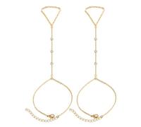 QFEHTHSK Bracelet Bague 2 Pièces, Bijoux Élégants en Strass, Créatifs, Accessoires Vestimentaires pour Femmes