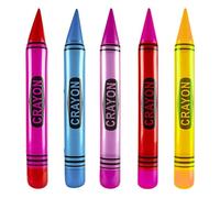 QFEHTHSK Jouets De Crayon Gonflables 5 Pièces, Ballons De Crayon Au Néon, Ballons De Jouets pour Enfants, Décorations De Salle De Classe D'École, Ensemble De Jouets Gonflables