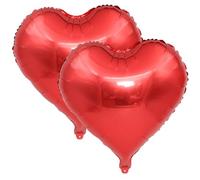 QFEHTHSK Lot De 2 Ballons en Forme De Cœur, Ballons De Mariage, Ballons en Aluminium, Décorations Romantiques, Ballons De Décoration De Fête, Fournitures De Fête