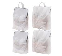 QFEHTHSK Lot De 4 Sacs À Linge en Maille, Sac À Linge avec Fermeture Éclair Et Poignée, Sac De Rangement en Maille, Sac À Linge pour sous-Vêtements Et Chaussettes, Accessoires De Machine À Laver