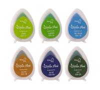 QFEHTHSK Lot De 6 Tampons Encreurs De Type Goutte d'eau, Outils De Peinture DIY, Tampons Encreurs pour Peinture Créative, Tampons Encreurs Portables pour Peinture