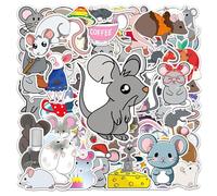 QFEHTHSK Paquet De 100 Autocollants De Souris De Dessin Animé, Autocollants Mignons pour Enfants, Autocollants De Graffiti Créatifs, Peuvent Être Utilisés pour Décorer Les Bagages, Les Albums, Etc.