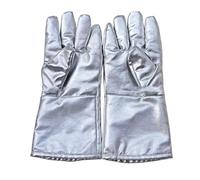 QFFL Gants de Travail de Sécurité pour Le Moulage des Métaux, Gants Kevlar Carbone Aluminisé 15", 300°C Gants Résistants Aux Hautes Températures pour Les Femmes Cuisine