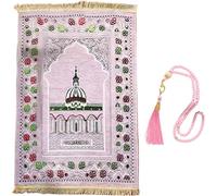 QFFYFZAL Tappeto da preghiera portatile Con Rosario, tappeto da preghiera Imbottito decorativo, accessorio per il Culto in Tessuto antiscivolo, tappeto religioso per la CASA e i viaggi