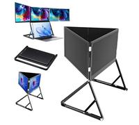 QFGain Extension D'éCran Triple pour Ordinateur Portable, éCran Portable 15,6" Fhd Triple éCran, Port USB-C pour Alimentation Et VidéO, Design Ultra-Fin Et LéGer, Deux Haut-Parleurs IntéGréS