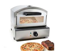 QFGain Four à Pizza éLectrique 2000 W à Chauffage Rapide - Atteint 350 °C en 15 Minutes, Cuit La Pizza en 90 Secondes | Pierre à Pizza en CéRamique De 30 Cm | Four De Comptoir Professionnel