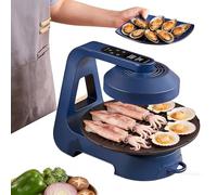 QFGain Four éLectrique sans FuméE 1390 W avec éCran Tactile LCD Et Minuterie, Plaque De Cuisson Rotative Automatique à 360°, 11 Niveaux De TempéRature RéGlables, Plaque De Cuisson Amovible