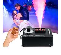QFGain Machine à FuméE à Jet Vertical - Liquide FumigèNe à Base d'eau, DM×512/Manuel/TéLéCommande, 18 000 Pi³/Min, 24 Effets Lumineux LED De Couleur, RéServoir De 300 ML, Projection De 8 M. 3000W