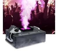 QFGain Machine à FuméE Automatique à PulvéRisation - Machines à FuméE à Base d'eau, Compatible DM×512, Machine à FuméE avec éCran LCD, 24 LED Et DéBit De 18 000 Pi³/Min, PortéE De 8 M 3000W