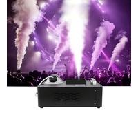 QFGain Machine à FuméE Professionnelle - DéBit De FuméE De 18 000 Pi³/Min, Hauteur De Brouillard De 8 MèTres, Fonction DM×512 Et éCran LCD, éClairage Dynamique Rvb 24 Couleurs, pour ScèNe De 3000W