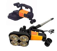 QFGain Ponceuse à PlâTre 9 Pouces (23 Cm) avec SystèMe d'Aspiration IntéGréE, Faible éMission de PoussièRe pour Un Environnement de Travail Propre, Perche DéTachable (1,5 à 2 M), TêTe à 90°