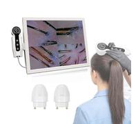 QFGain Scanner NuméRique D'Analyse des Cheveux De 15 Pouces - Double Objectif 50X (3 Spectres) Et 200X pour Une Analyse ComplèTe du Cuir Chevelu Et De La Peau. ÉClairage IntéGré pour Une Clarté