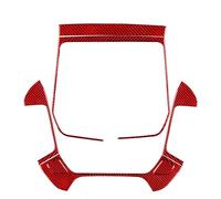 QFJFBGGH Intérieur Couverture Garniture Panneau Navigation Multimédia Commande Centrale Autocollant D'intérieur Voiture pour Chevy pour Silverado 1500 Cover Strips D'intérieur(7pcs Rouge)