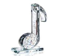QFkris Figurine de huitième Note en Cristal de 12,7 cm de Hauteur - Sculpture Musicale en Verre pour Piano à la Maison, Guitare, Cadeaux, Souvenirs