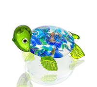 QFkris Figurines de tortue de mer en verre soufflé à la main - Décoration en verre - Animaux miniatures - Ornement de collection