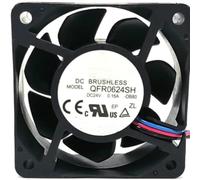 QFR0624SH 6025 High Speed 3Wire Fan, DC24V 6800RPM RPM Feedback High Static Mini Fan