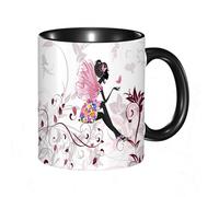 QFSDGY Tasse à Café | Tasse Céramique Fine | Cadeau Original | 330ml | Mug avec Anse | Cadeau Original pour Homme et Femme | Un motif décoratif de points aux couleurs très saturées, disposés en cerc