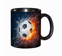 QFSDGY Tasse à Café | Tasse Céramique Fine | Cadeau Original | 330ml | Mug avec Anse | Cadeau Original pour Homme et Femme | Du tennis dynamique avec des effets d'eau, de feu et d'éclairs, une balle