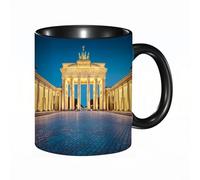 QFSDGY Tasse à Café | Tasse Céramique Fine | Cadeau Original | 330ml | Mug avec Anse | Cadeau Original pour Homme et Femme | Illustration de voyage avec des monuments néerlandais, des personnages et